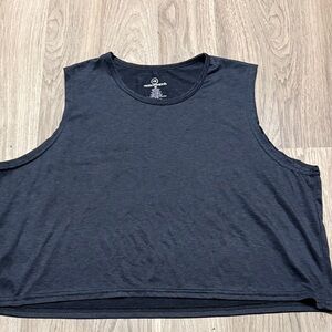 Essentials Black Cropped Muscle Tank